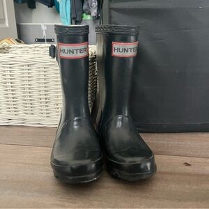 Kids Hunter boots black US8M/9F